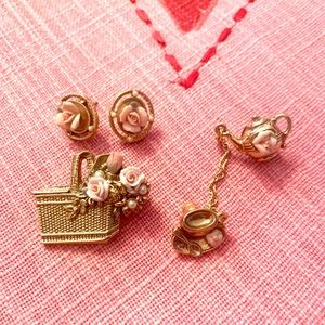 Vintage Pins and earrings